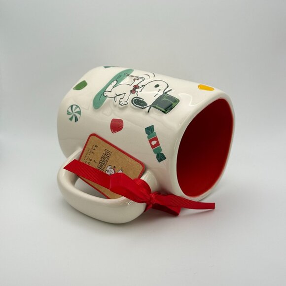 Snoopy Christmas mug by Rae Dunn | candy cane cutie Peanuts coffee mug - Picture 5 of 6
